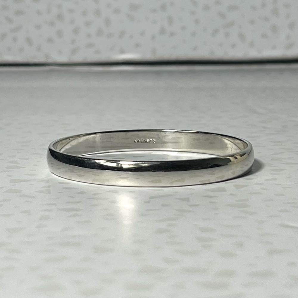 Monet Silver Tone Bangle Bracelet